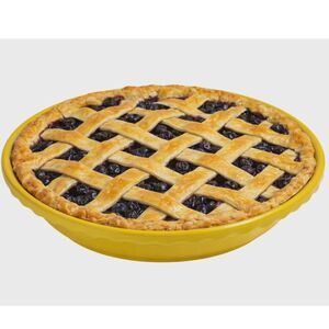 Fiestaware FIESTA Pie Plate Deep Dish Baking Bake Bakeware Baker Yellow CERAMIC